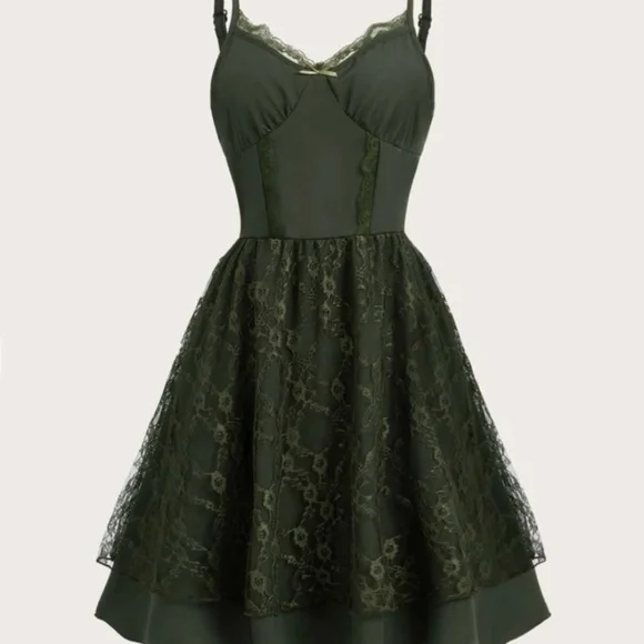 Dresses | Fairycore Contrast Lace Cami Dress | Poshmark